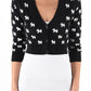 Dog Patterned Button Down Cropped Cardigan Sweater MK3672 (S-L)