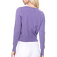 Long Sleeve Crewneck Gem Button Cropped Cardigan Sweater MK5502 (S-XL)