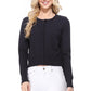 Long Sleeve Crewneck Gem Button Cropped Cardigan Sweater MK5502 (S-XL)