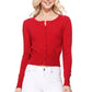 Long Sleeve Crewneck Gem Button Cropped Cardigan Sweater MK5502 (S-XL)