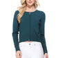 Long Sleeve Crewneck Gem Button Cropped Cardigan Sweater MK5502 (S-XL)