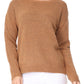Crewneck Knit Pullover Sweater with Side Slit MK8015 (S-L)