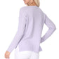 Crewneck Knit Pullover Sweater with Side Slit MK8015 (S-L)