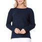 Crewneck Knit Pullover Sweater with Side Slit MK8015 (S-L)