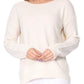 Crewneck Knit Pullover Sweater with Side Slit MK8015 (S-L)