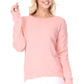 Crewneck Knit Pullover Sweater with Side Slit MK8015 (S-L)
