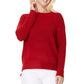 Crewneck Knit Pullover Sweater with Side Slit MK8015 (S-L)
