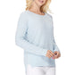 Crewneck Knit Pullover Sweater with Side Slit MK8015 (S-L)