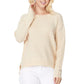 Crewneck Knit Pullover Sweater with Side Slit MK8015 (S-L)