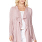 Long Sleeve Soft Sheer Slub Open Front Summer Cardigan MK8080 (S-L)
