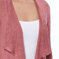 Long Sleeve Soft Sheer Slub Open Front Summer Cardigan MK8080 (S-L)