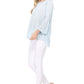 Semi See-through Boat neck Hi-Low Knit Top MK8139 (S-L)