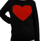 Cozy Heart Jacquard Round Neck Pullover Sweater MK8236 (S-L)
