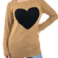 Cozy Heart Jacquard Round Neck Pullover Sweater MK8236 (S-L)