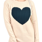 Cozy Heart Jacquard Round Neck Pullover Sweater MK8236 (S-L)