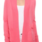 Long Sleeve Open Front Knit Shrug w/ Pocket Cardigan Sweater MK8558 (S-XL)