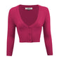 Women's Cropped Bolero 3/4 Sleeve V-Neck PLUS size Cardigan CO129PL (1X-3X)