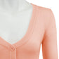 Women's Cropped Bolero 3/4 Sleeve V-Neck PLUS size Cardigan CO129PL (1X-3X)