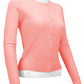 Women's Long Sleeve Crewneck Knit Cardigan Sweater MK0179 (S-L)