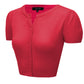 Short Sleeve Crewneck Cropped Bolero Cardigan Knit Sweater CB0536 (S-L)