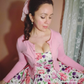 Long Sleeve Crewneck Gem Button Cropped Cardigan Sweater MK5502 (S-XL)