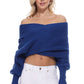 Sexy Off The Shoulder Wrap Bolero Sweater Shawl with Sleeve KC003 (S/M-M/L)